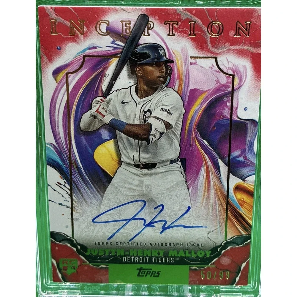 JUSTYN-HENRY MALLOY 2025 TOPPS INCEPTION ROOKIE RED RC AUTO /99 Detroit Tigers